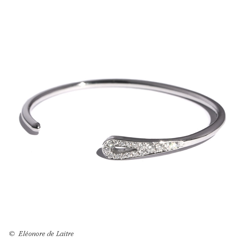 Eléonore de Laitre - Bracelet Aiguille or gris - Collection Couture