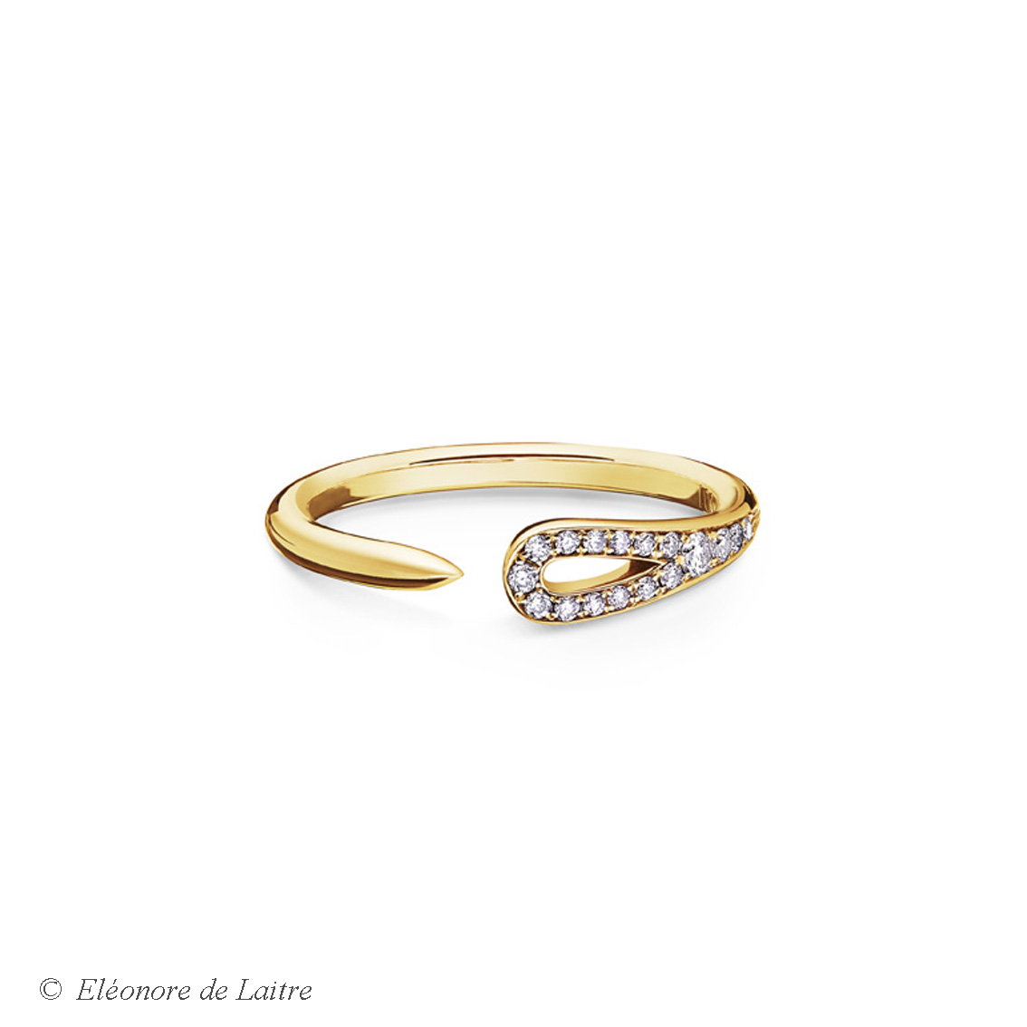 Eléonore de Laitre - Bague Aiguille - diamants, or jaune - Collection Couture