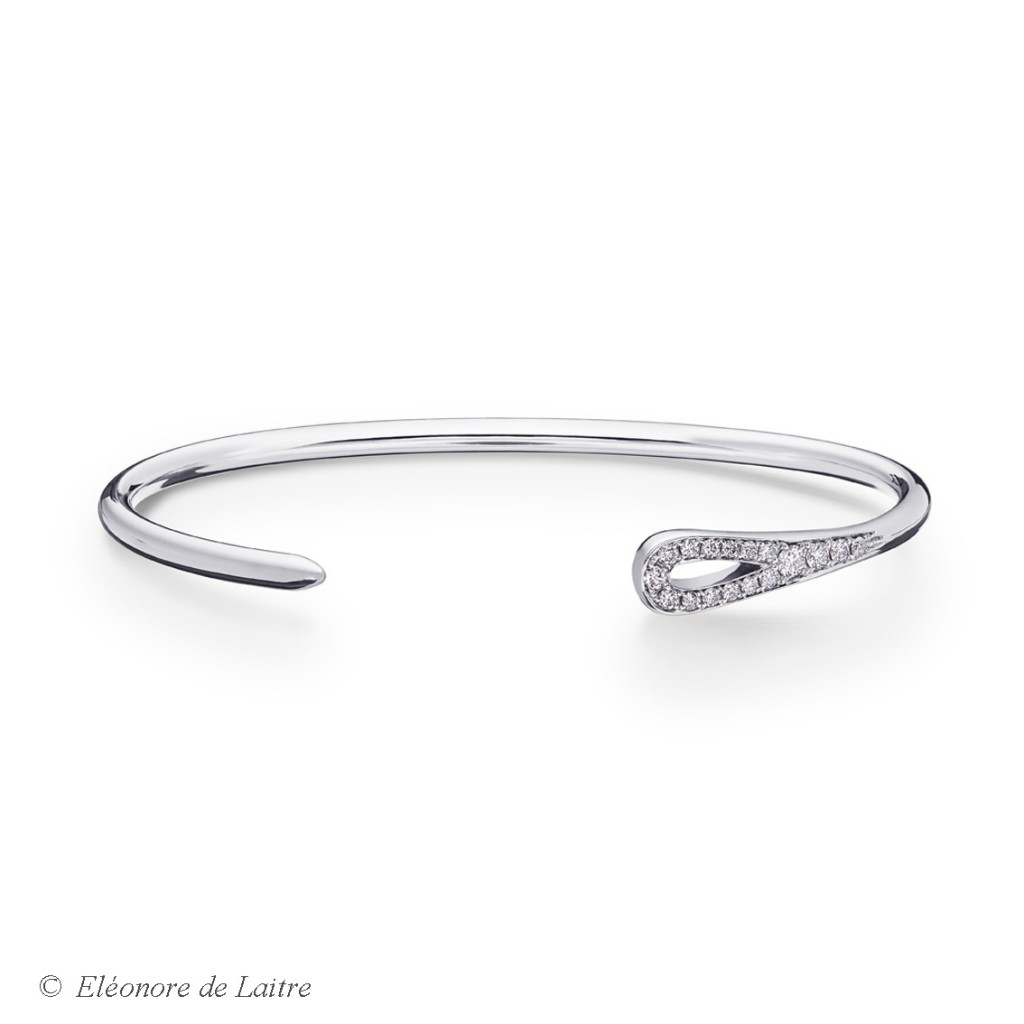 Eléonore de Laitre - Bracelet Aiguille Diamants - diamants, or gris - Collection Couture