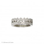 Eléonore de Laitre - Bague Dentelle Z Diamants - diamants, or gris - Collection Couture