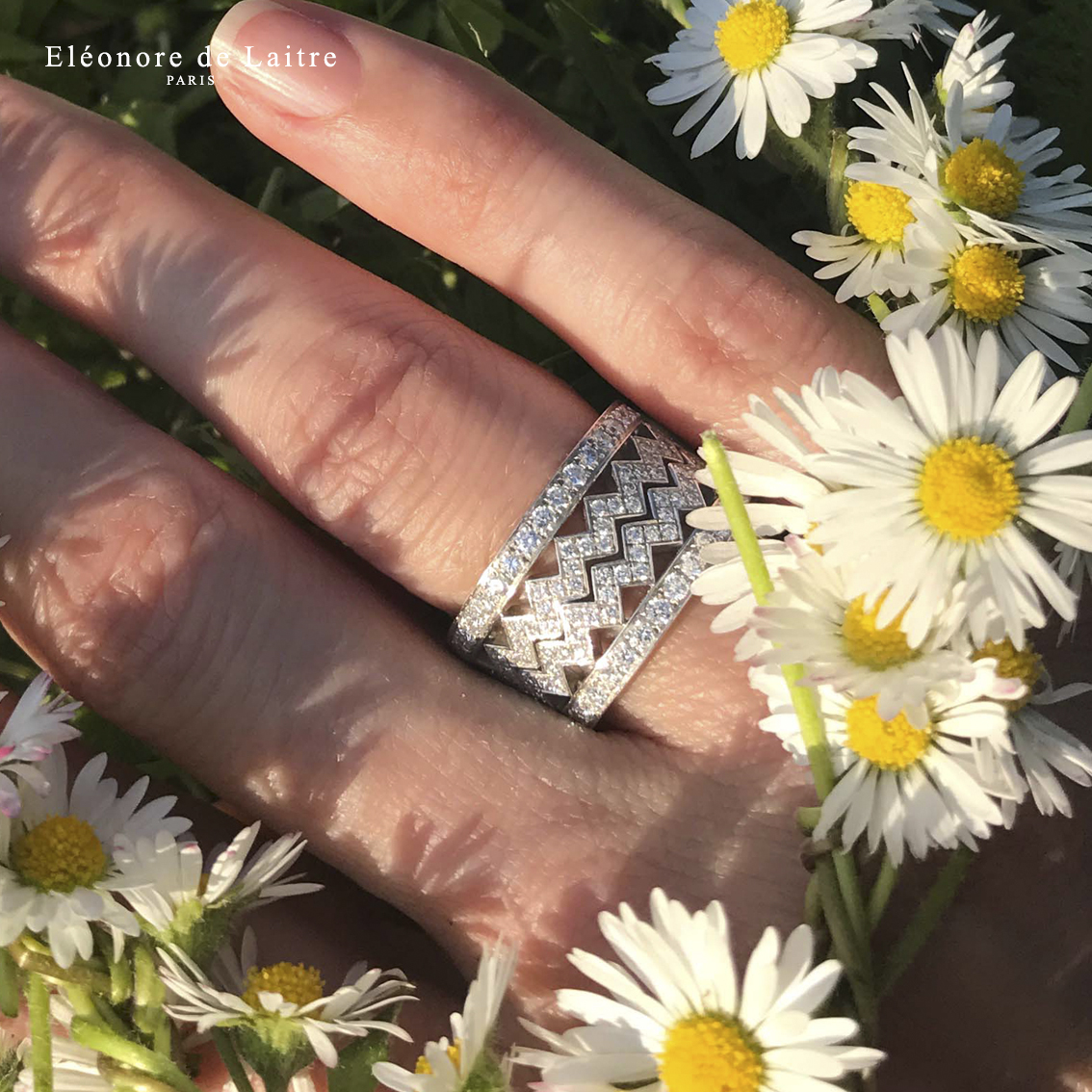 Eléonore de Laitre - Collection Couture - Bagues Dentelle - Diamants, or blanc