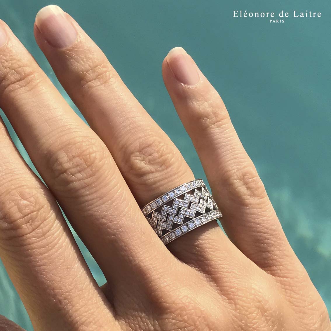 Eléonore de Laitre - Collection Couture - Bagues Dentelle - Diamants, or blanc