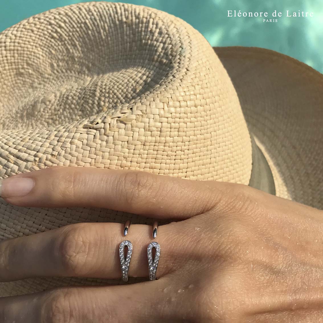 Eléonore de Laitre - Collection Couture - Bague Double Aiguille - Diamants, or blanc