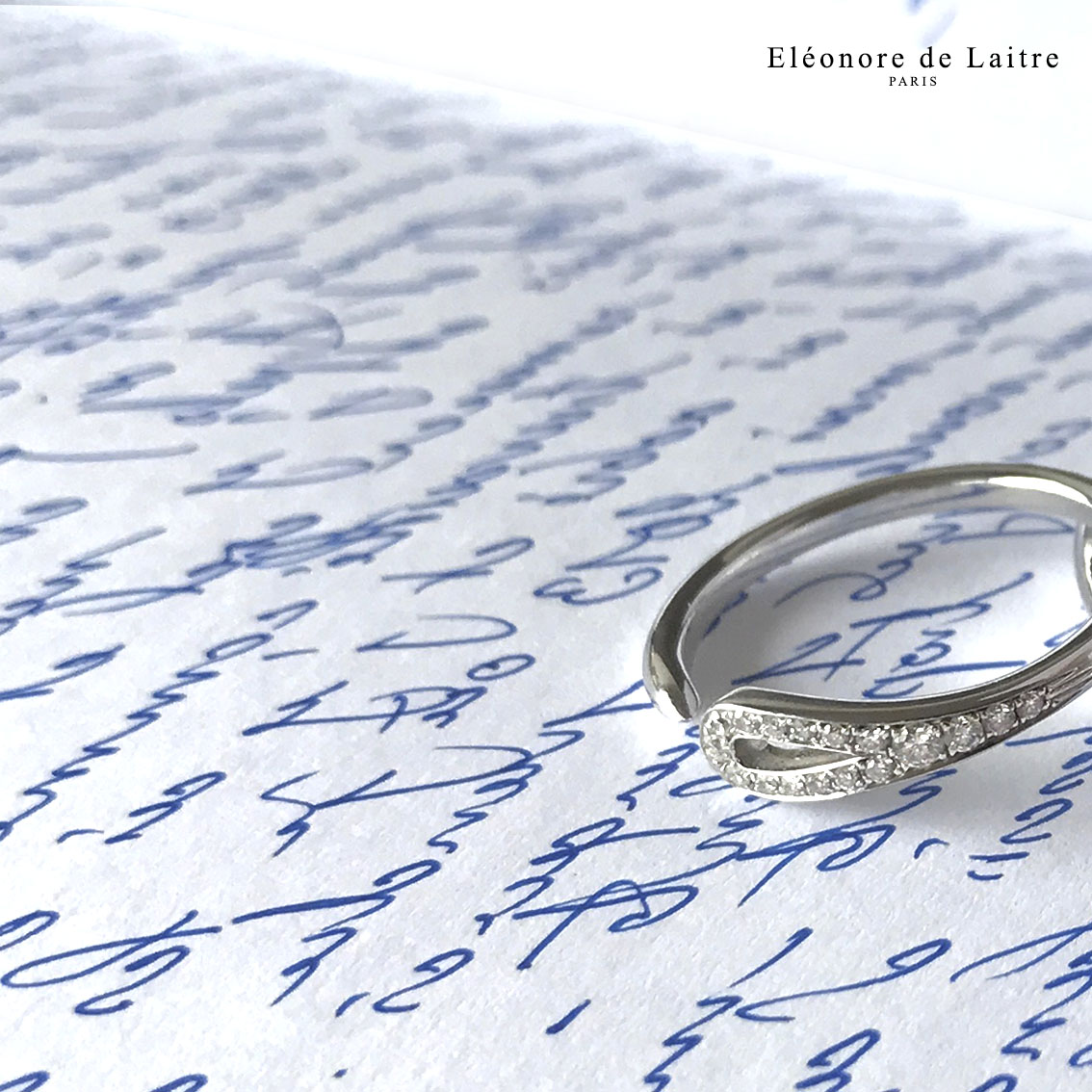 Eléonore de Laitre - Collection Couture - Bague Aiguille - Diamants, or blanc.
