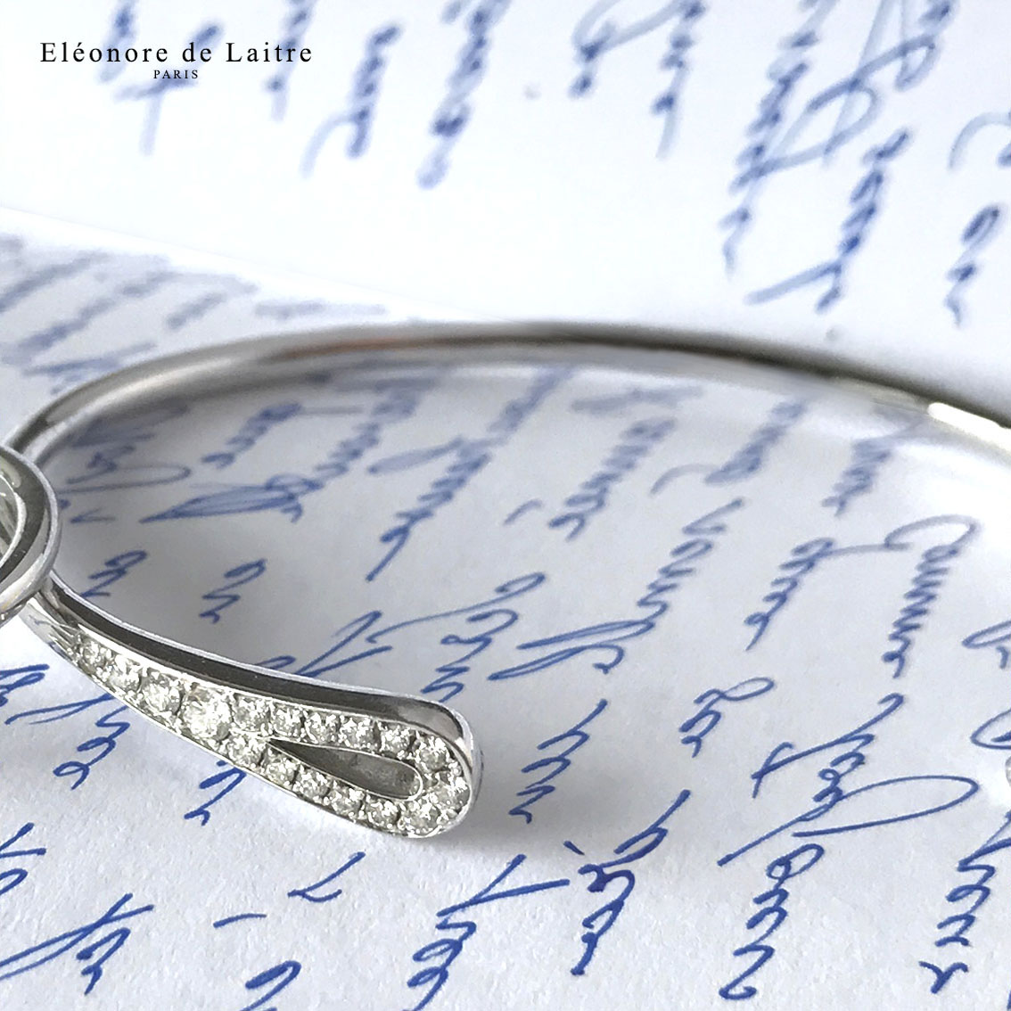 Eléonore de Laitre - Collection Couture - Bracelet Aiguille - Diamants, or blanc.